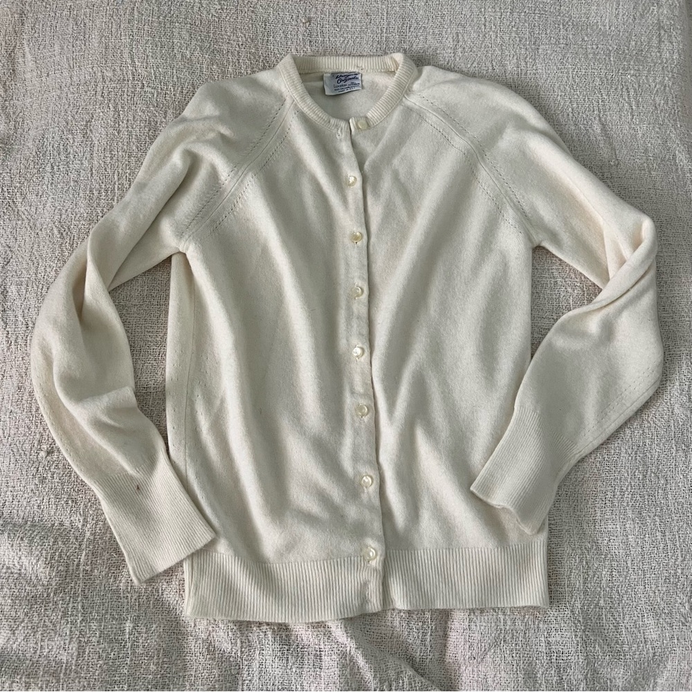 Vintage Cream Cardigan Sweater